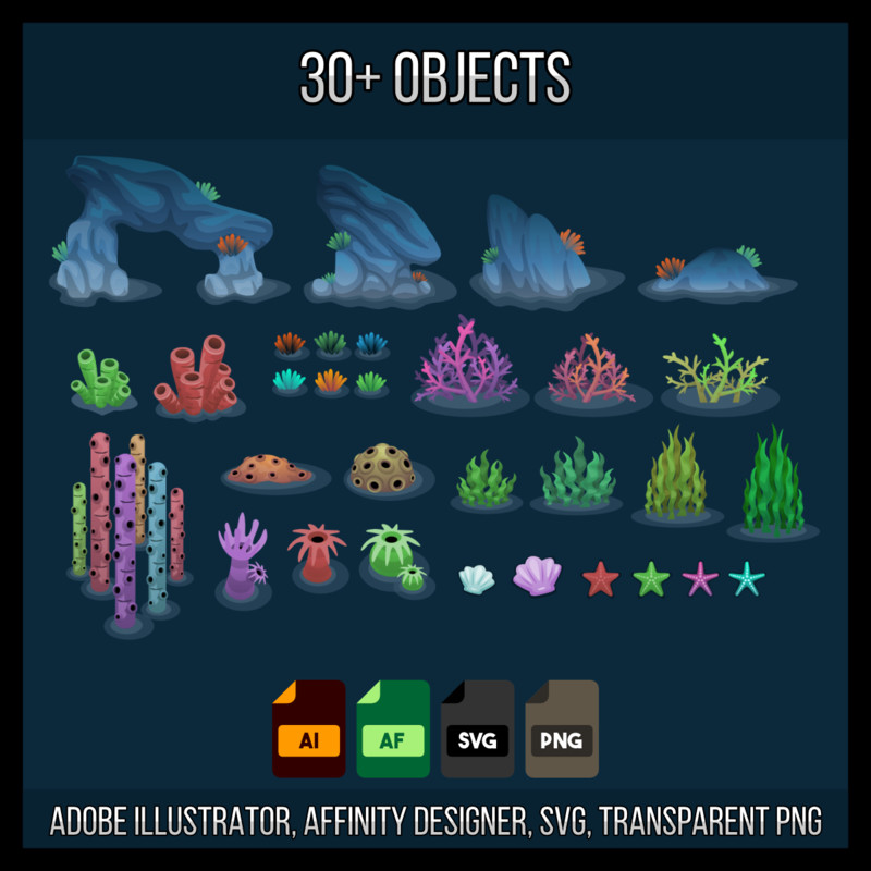 Underwater Top-Down Tileset