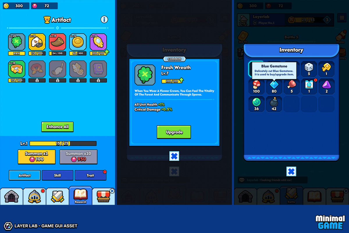 GUI Pro - Minimal Game Blue