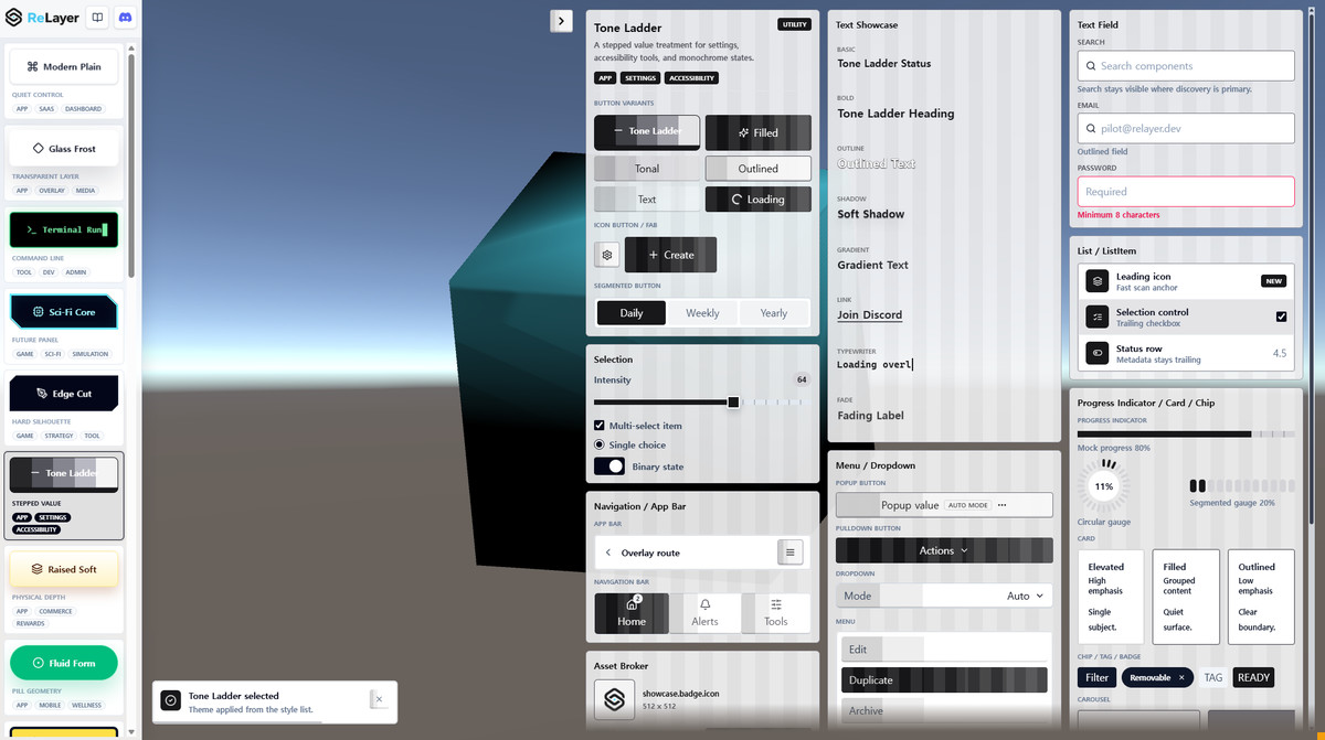 ReLayer - React UI Framework for Unity
