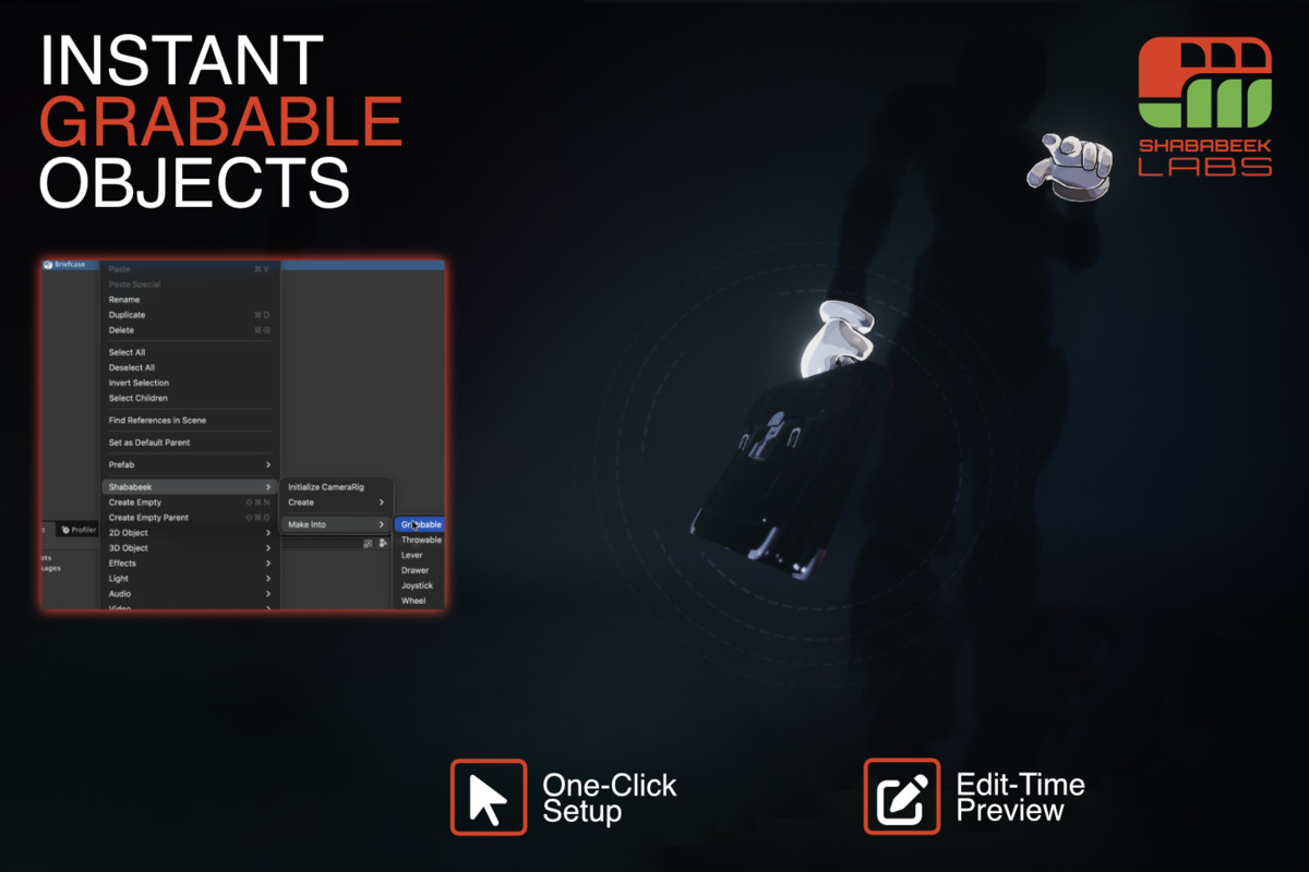 GripCraft VR Interaction Toolkit: 7 Hands Included