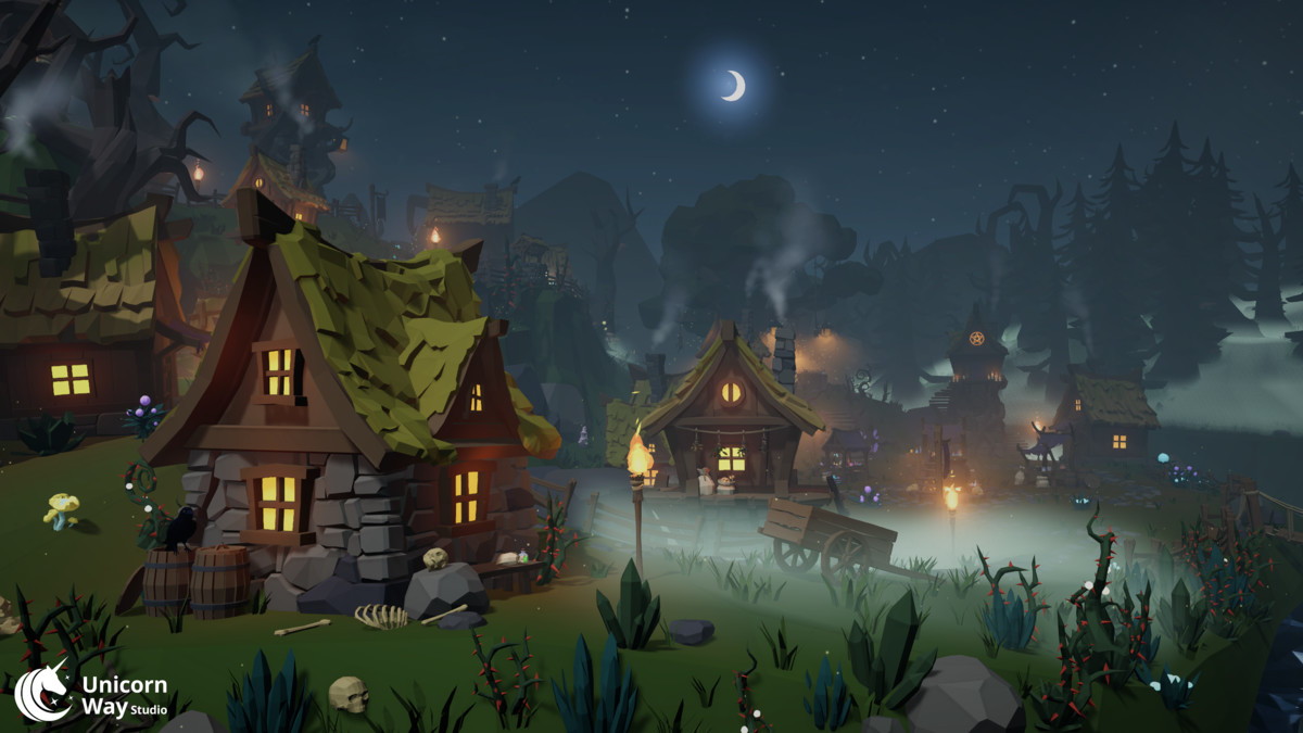 Fantasy Witch Village - Low Poly Stylized Pack