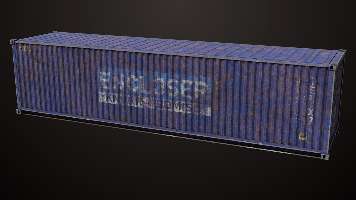 Old Dusty 5 Cargo Container Single Mat URP HDRP Textures