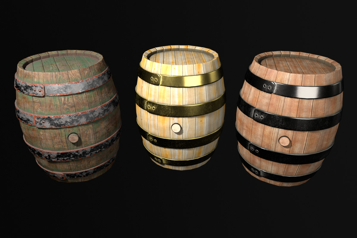 A versatile set of barrels with different textures