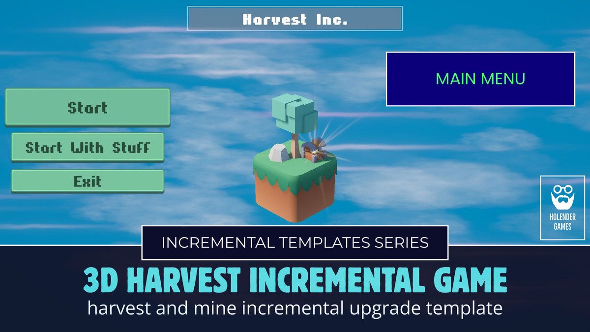 Harvest Incremental/Upgrade Game Template