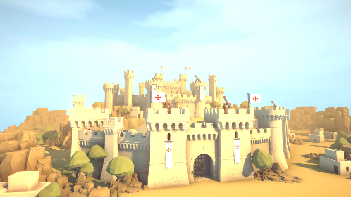 Templar Castle - Low Poly