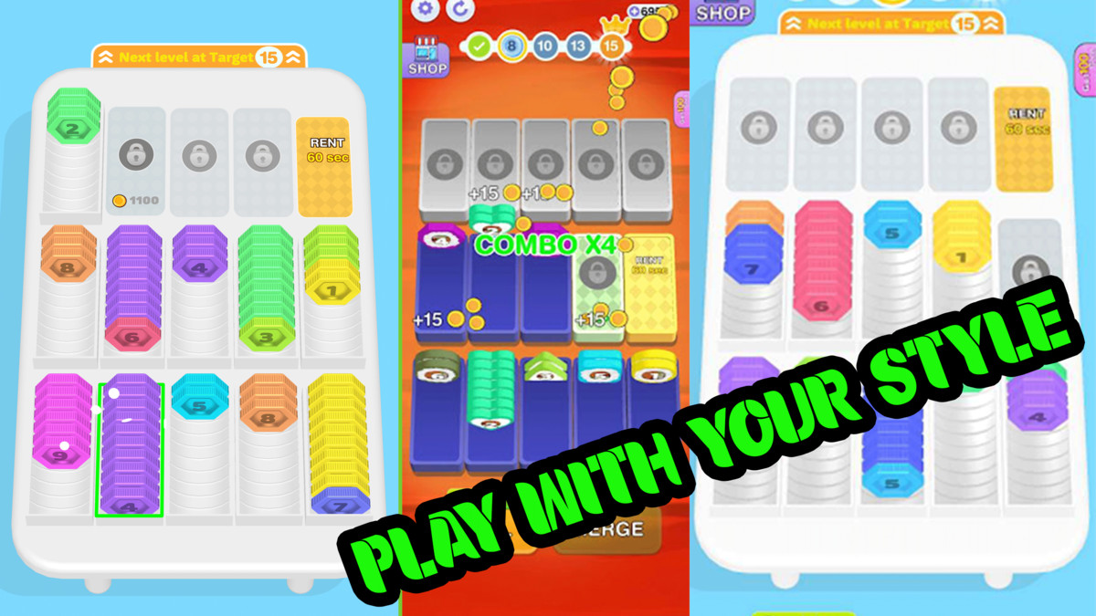 Coin Merge Sort Kit – Hyper Casual Sorting Template