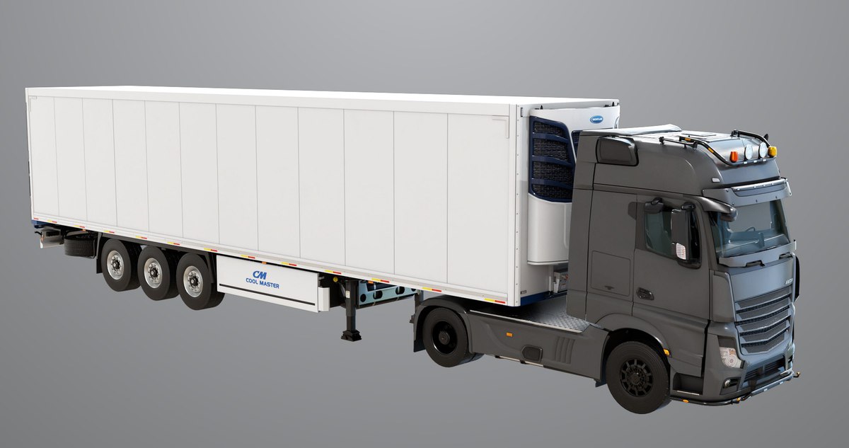 Heavy Truck 03 Refrigerator Trailer Interior URP HDRP Textures