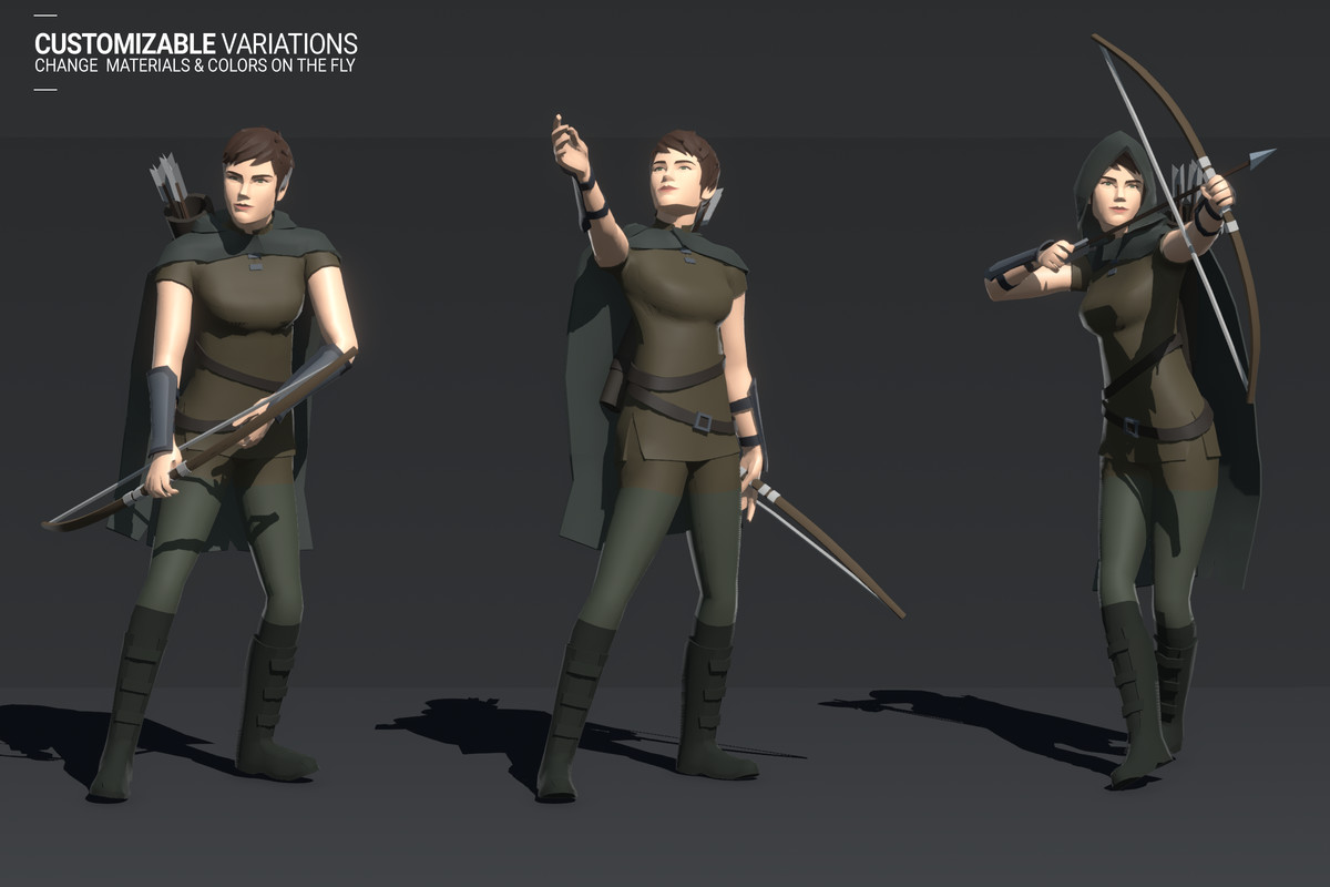 Polyquest Heroes: Warrior I Huntress