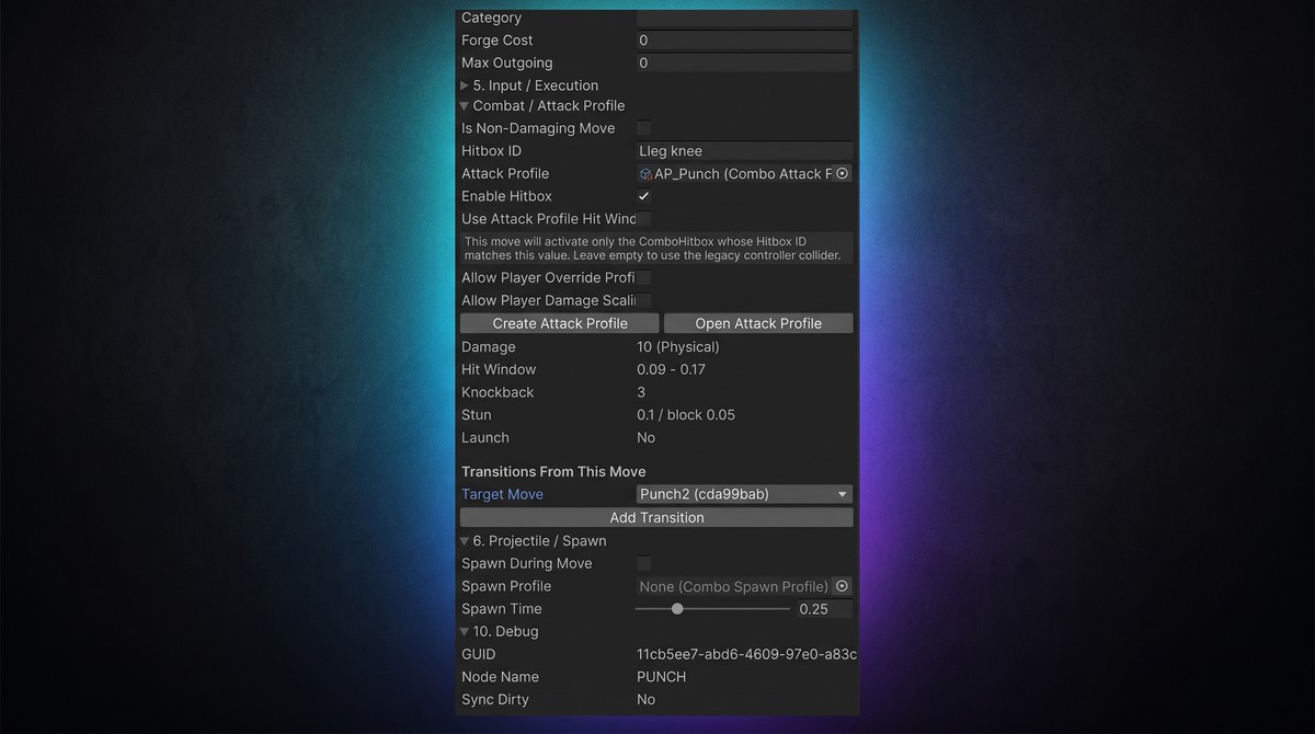 Infinity Combo Editor: Visual Combo Graph + Player Combo Forge