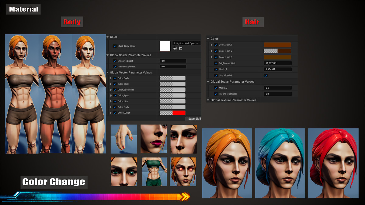 Stylized Man and Girl