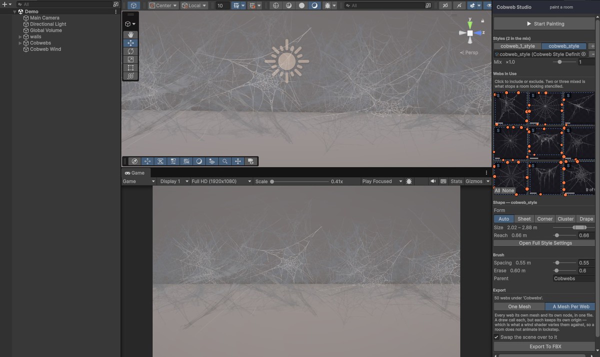 Cobweb Weaver - Paint Spider Webs Onto Your Geometry