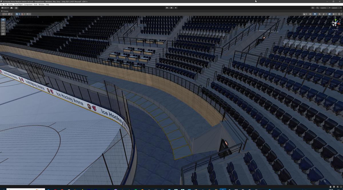 Modular Ice Hockey Arena Stadium Interior 3d Level