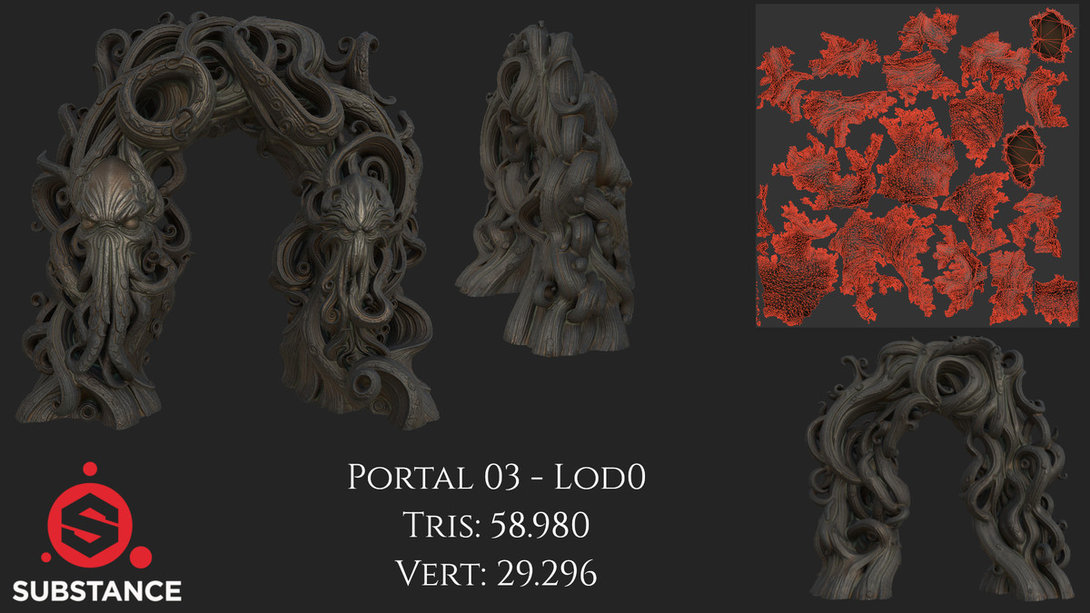 4 Dark Fantasy Portals / Gateways