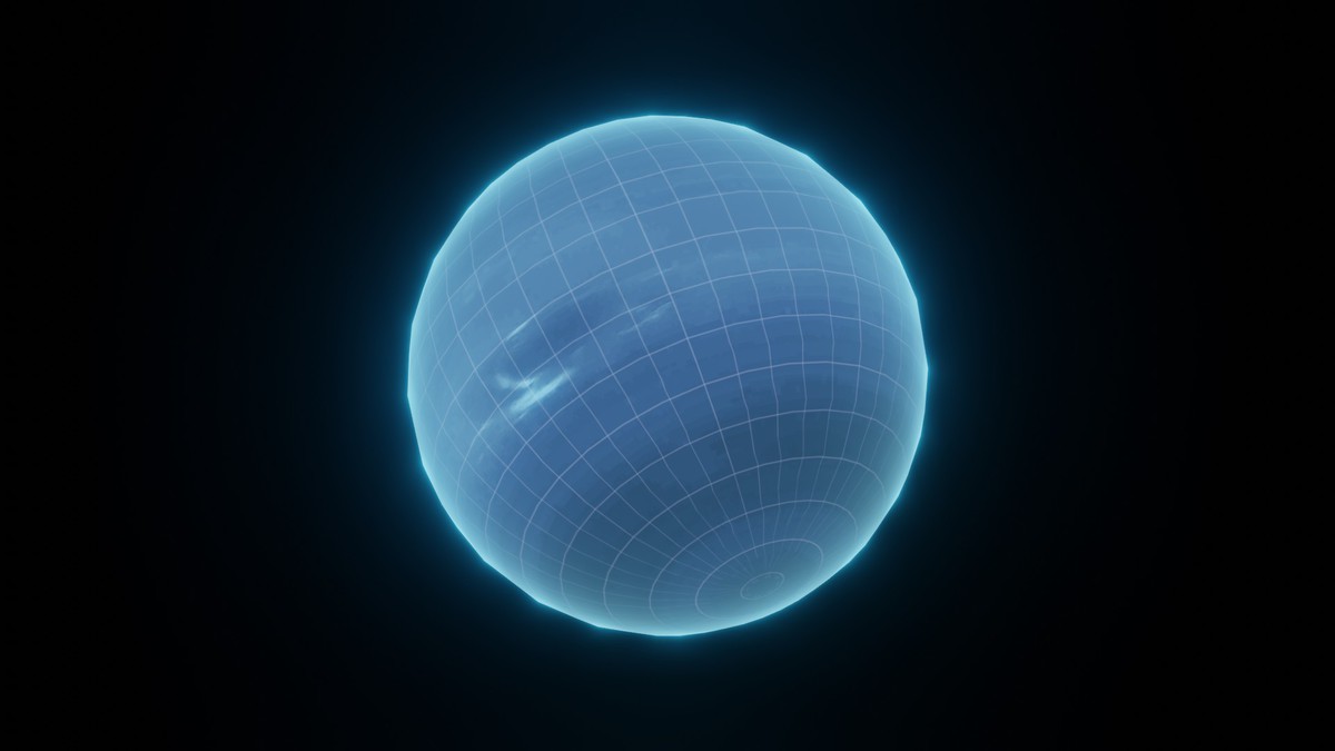 Holographic Solar System Sci-Fi 3D Model