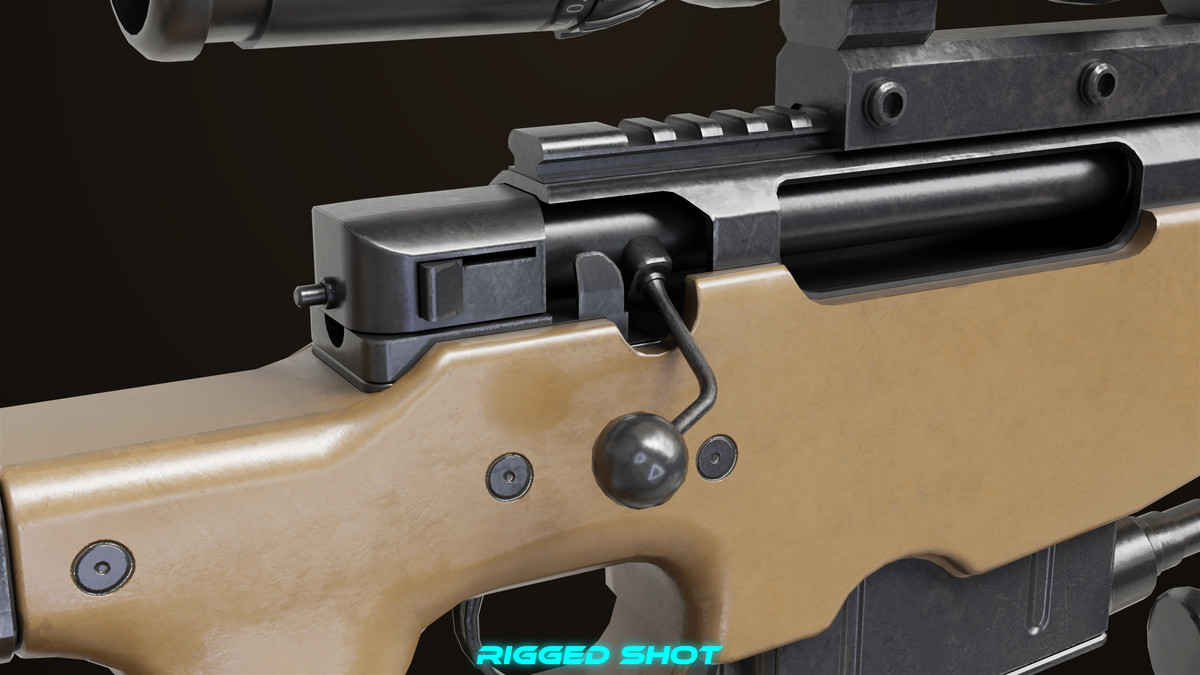Sniper Rifle 03 Sandal URP HDRP Textures