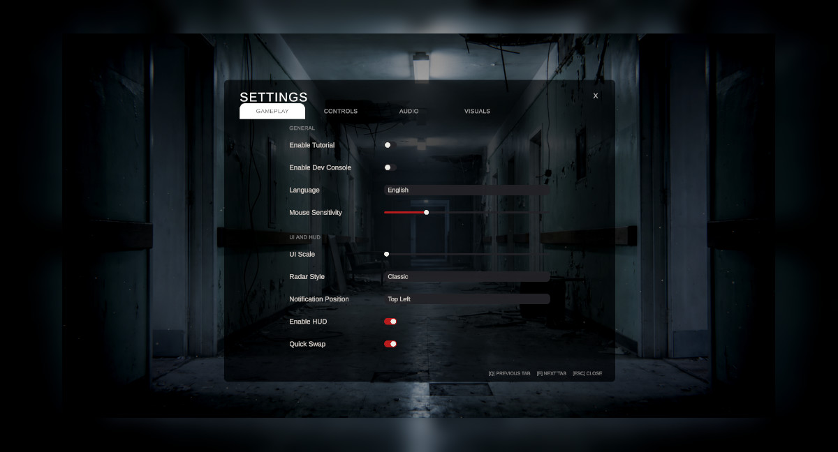 Horror Main Menu UI