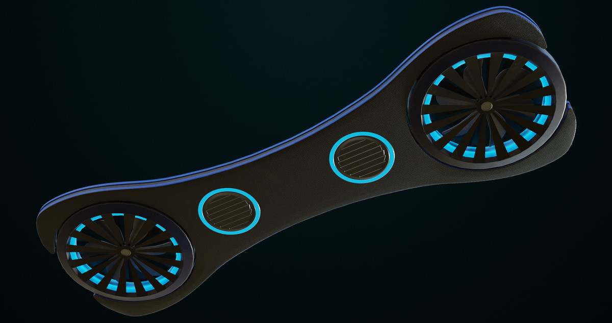 Sci Fi Hoverboard 3 URP HDRP Textures