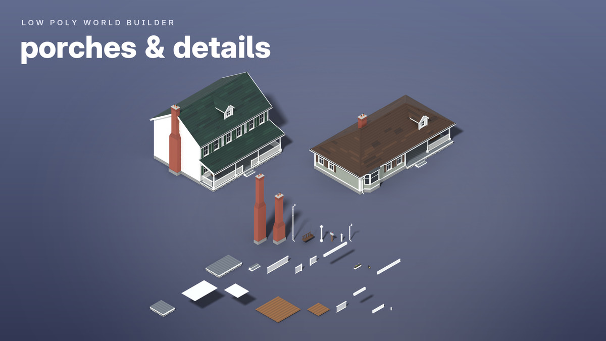 Low Poly World Builder – Cities, Suburbs & Nature