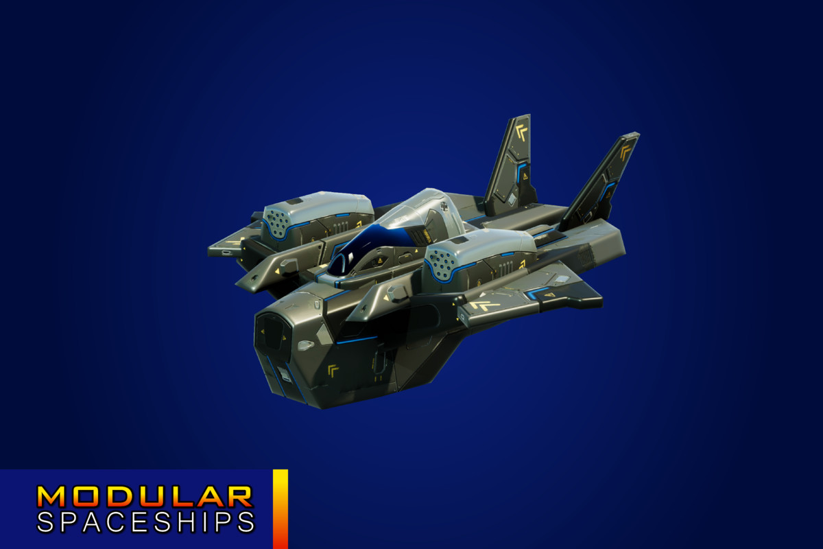 Sci-Fi Modular Spaceship Meteor Mantis