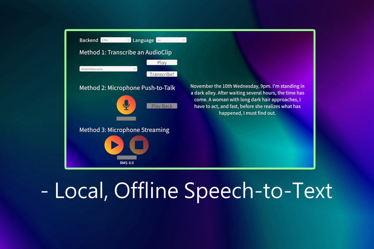 Simple Offline Speech Recognition (STT)