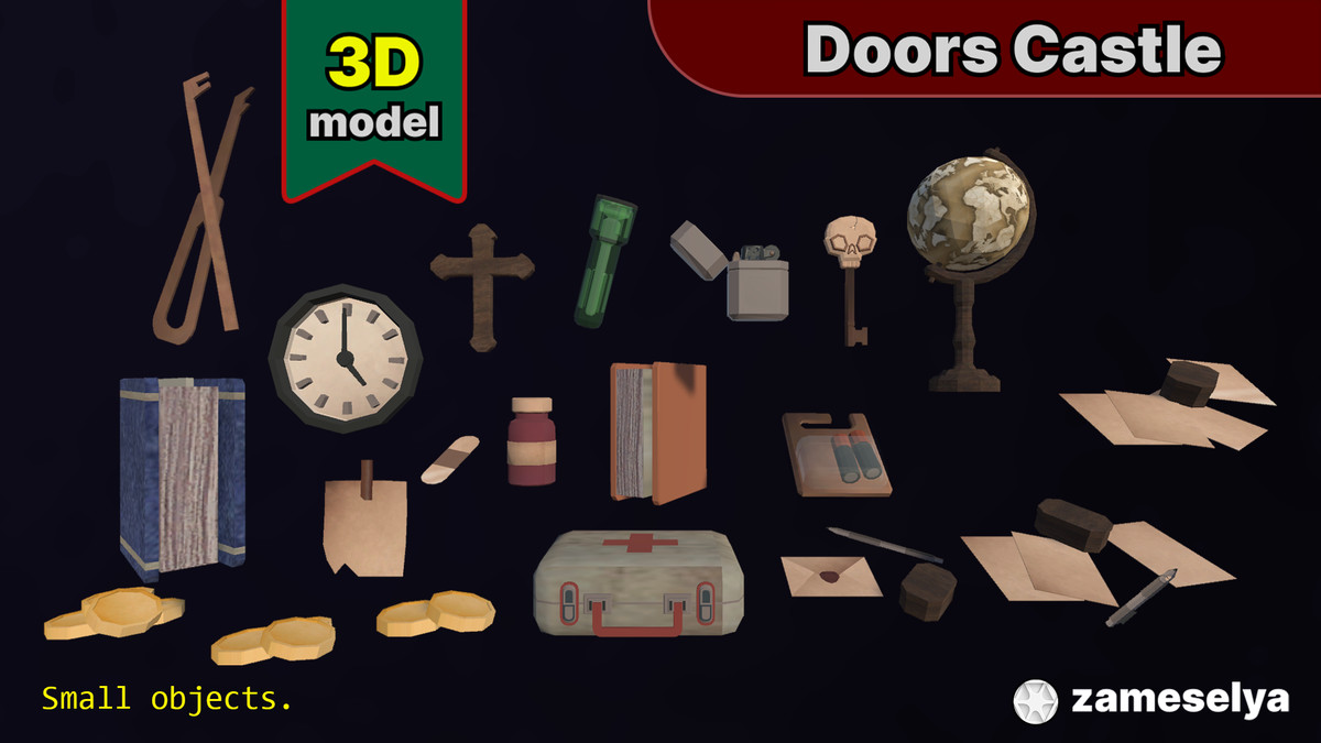 3D Models Doors Castle Pack 1
