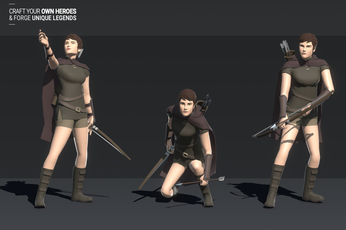 Polyquest Heroes: Warrior I Huntress