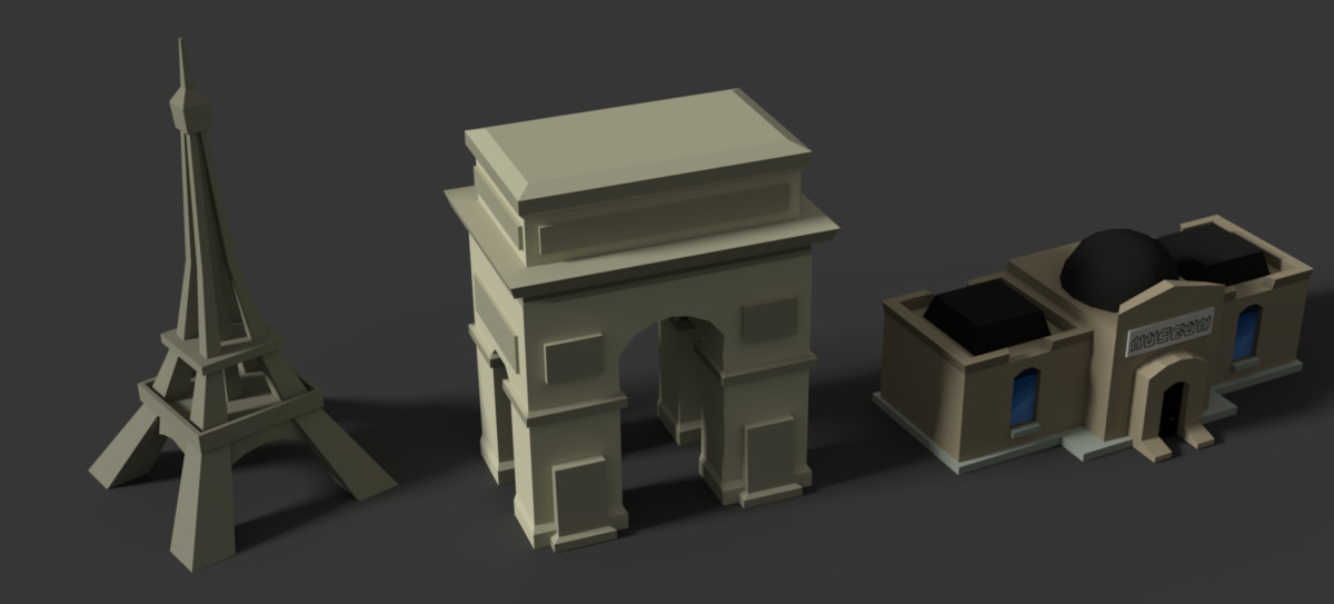 Low Poly Buildings Paris