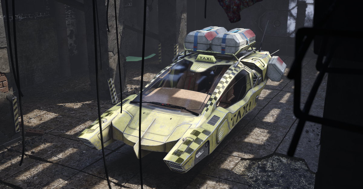 AVIO-8 Cyberpunk Hover Taxi