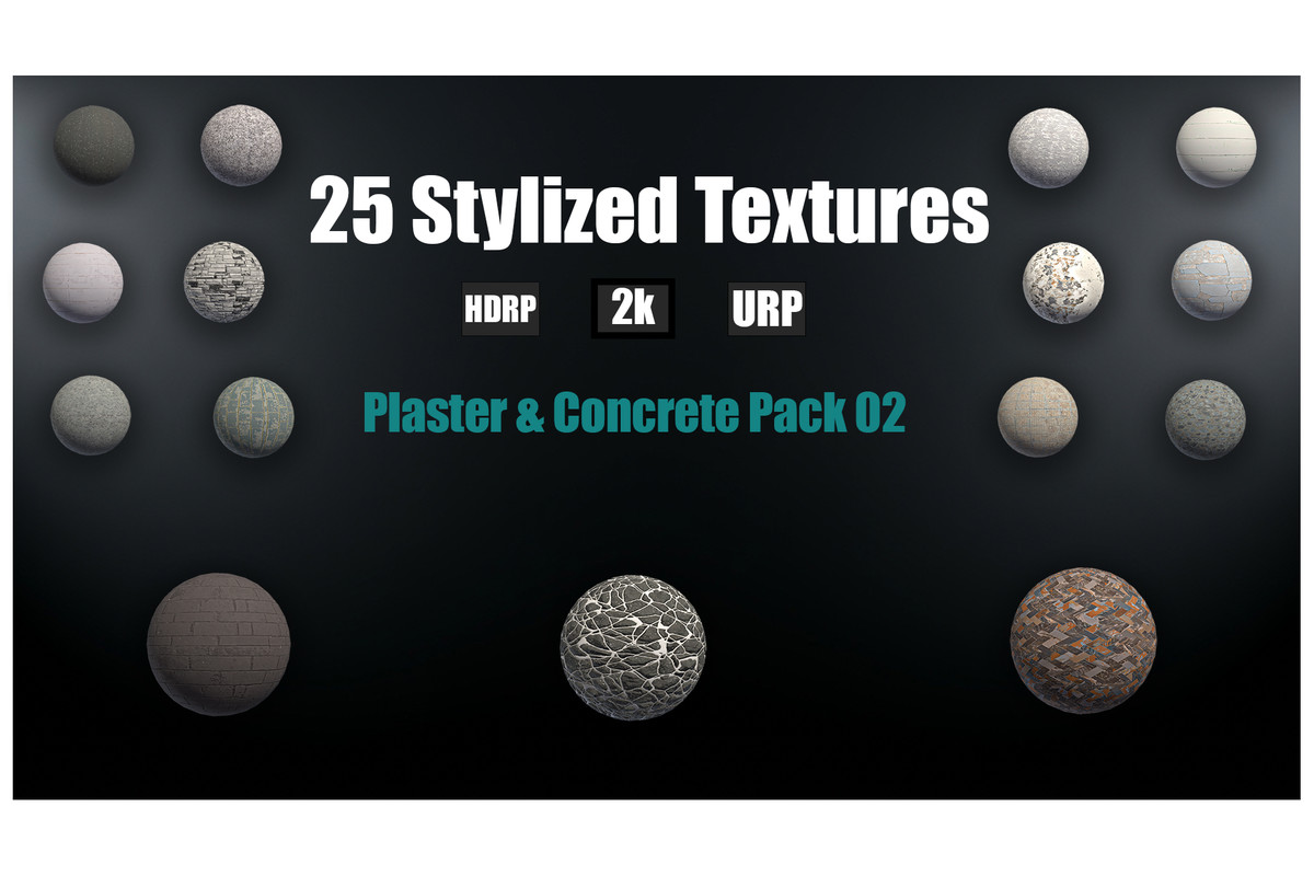 Stylized Plaster & Concrete Textures Mega Pack