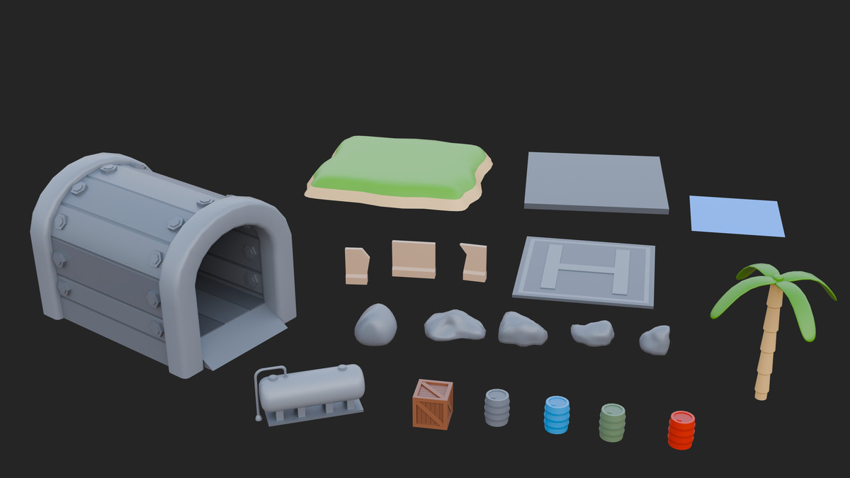 Military - Stylized Low Poly Asset Pack by Ake