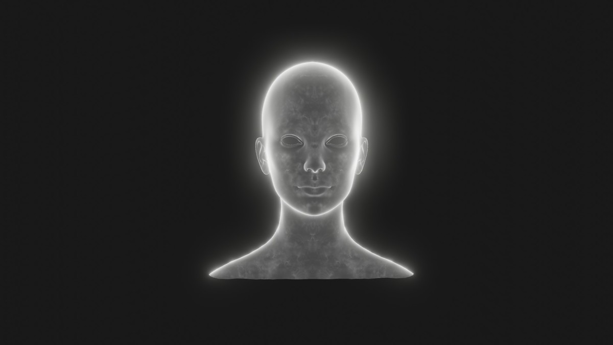 Ghostly Male Female Heads 3D Model Pack - Animated, Blend Shapes