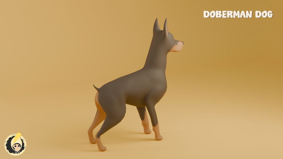 Animated Doberman Dog