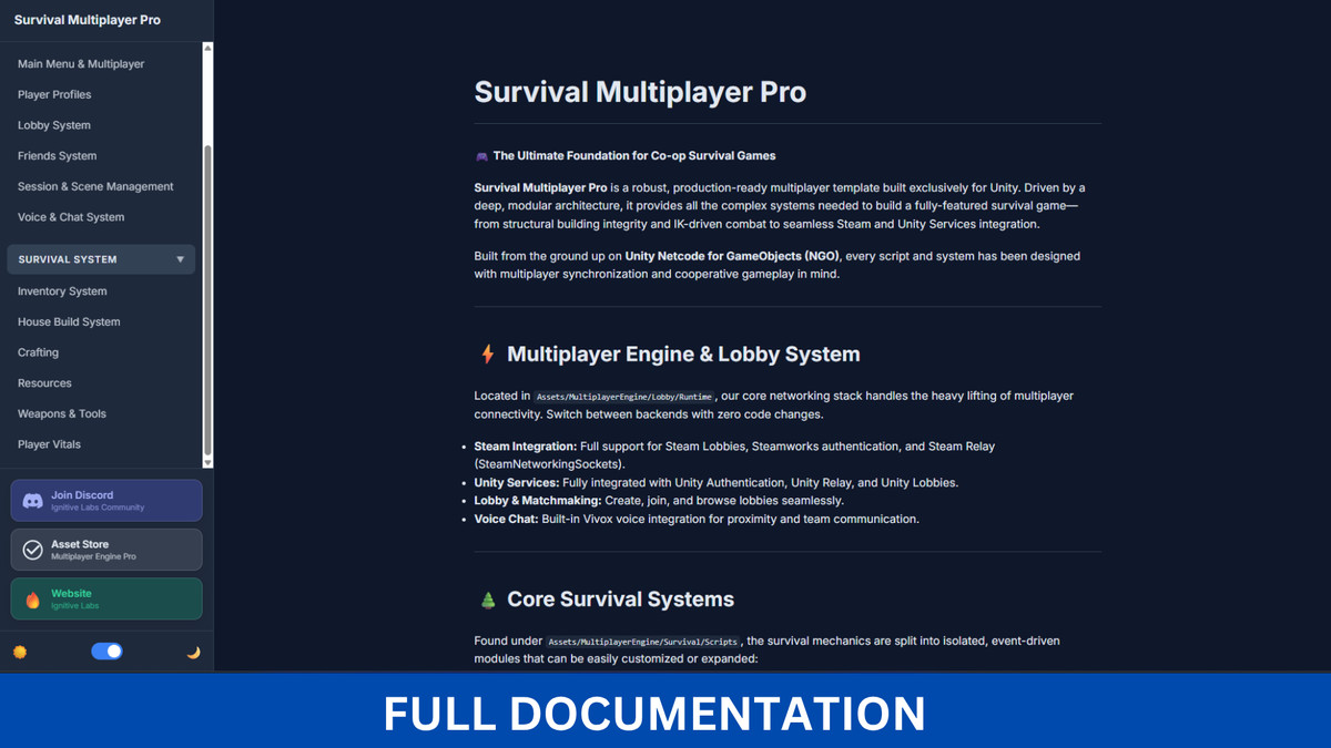 Survival Multiplayer Framework