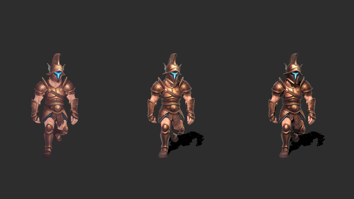 Stylized Bronze Warrior - Humanoid Low Poly