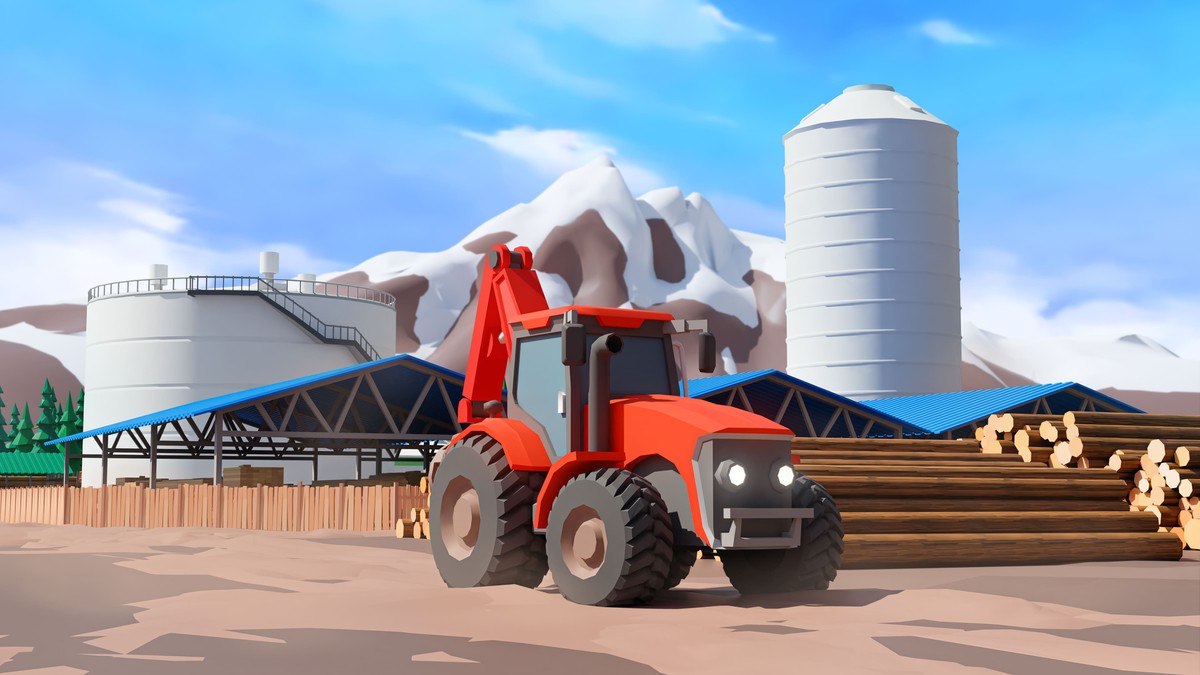 Logging Facility - Low Poly 3D Models Pack