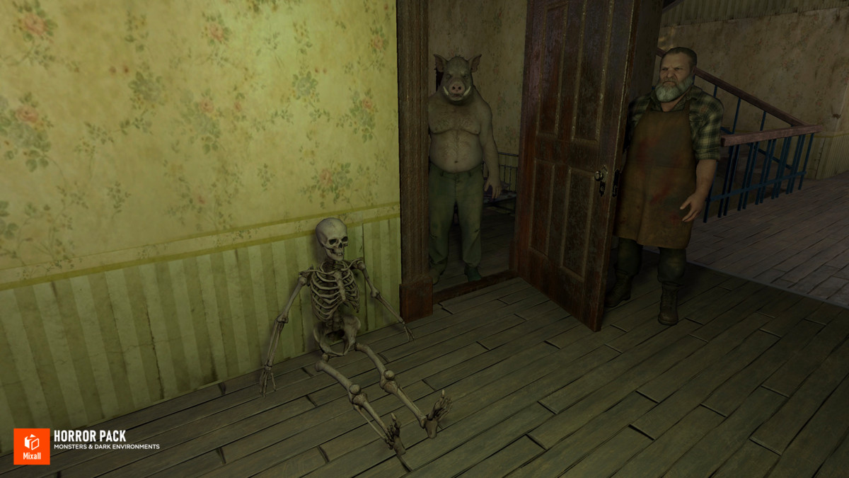 Undead Horror Pack: 17 Characters + 3 Haunted Environments