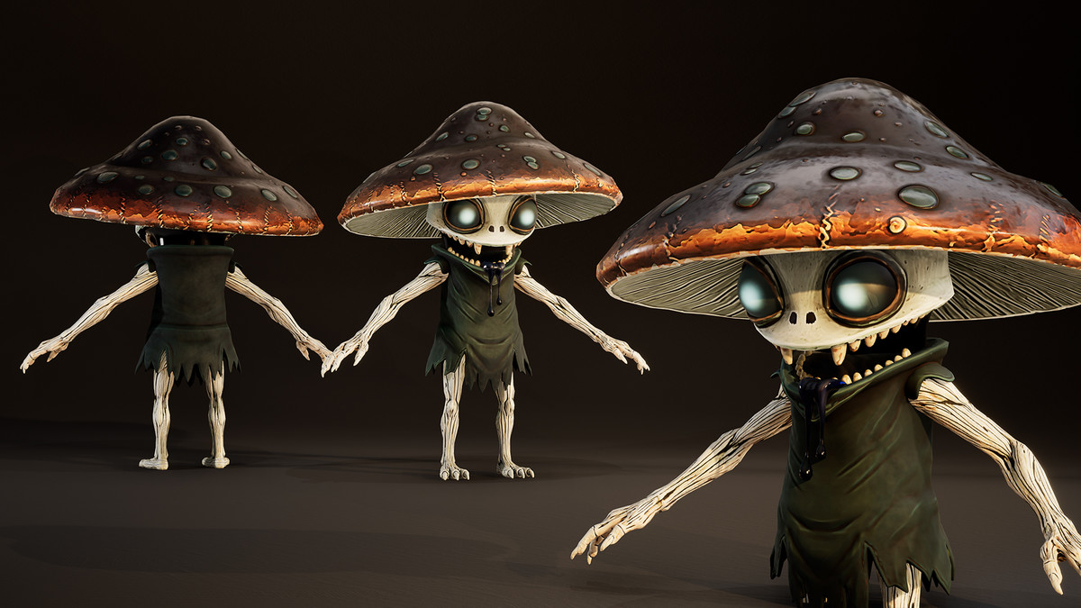 Stylized Mushroom Character Pack – Rigged Game Ready Fantasy Characters