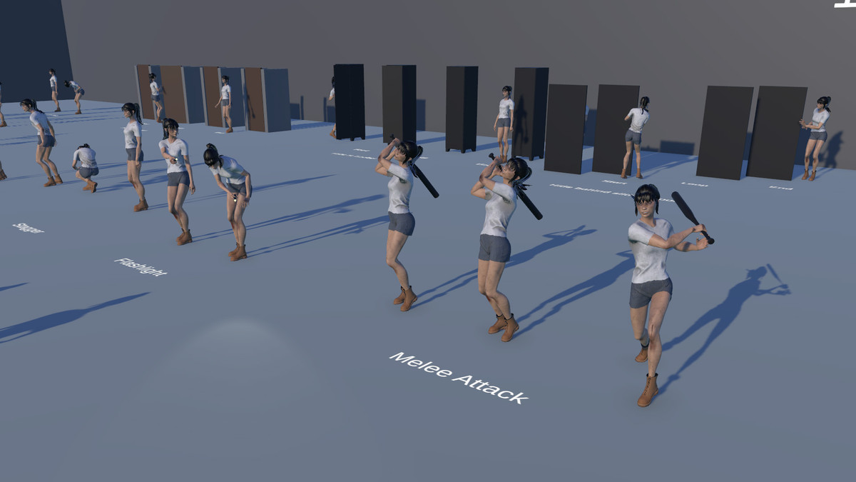 Female Horror Survivor Animations