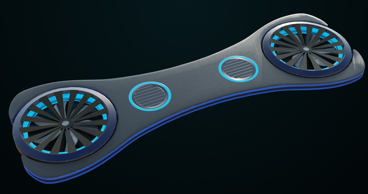 Sci Fi Hoverboard 3 URP HDRP Textures
