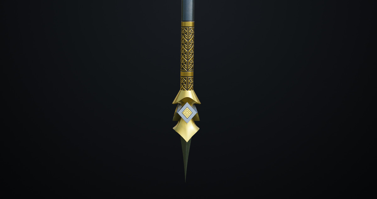 Fantasy Trident 02 URP HDRP Textures