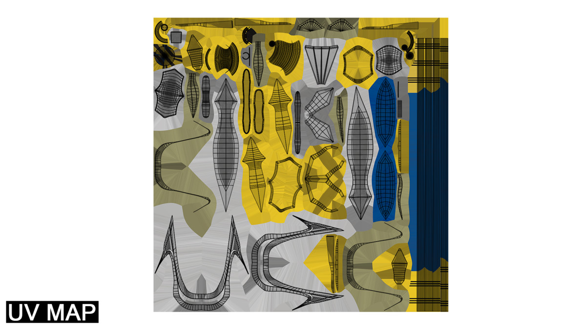 6 Fantasy Trident Bundle URP HDRP Textures