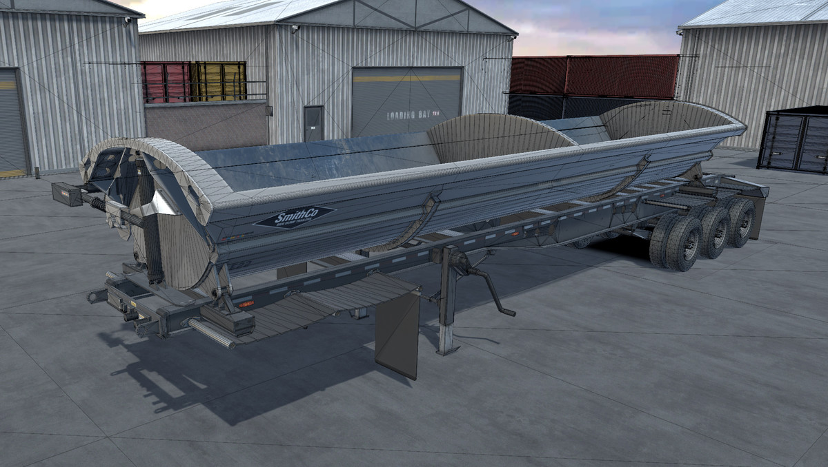 80s cabover sidedump trailer