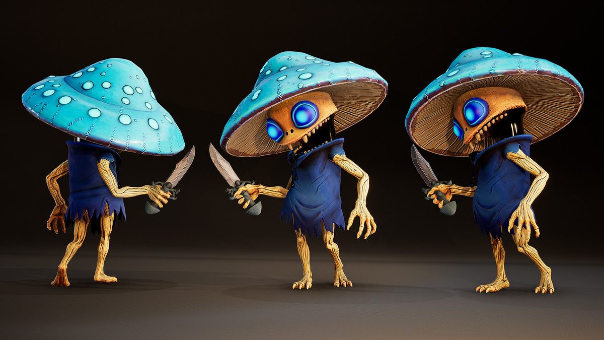 Stylized Mushroom Character Pack – Rigged Game Ready Fantasy Characters