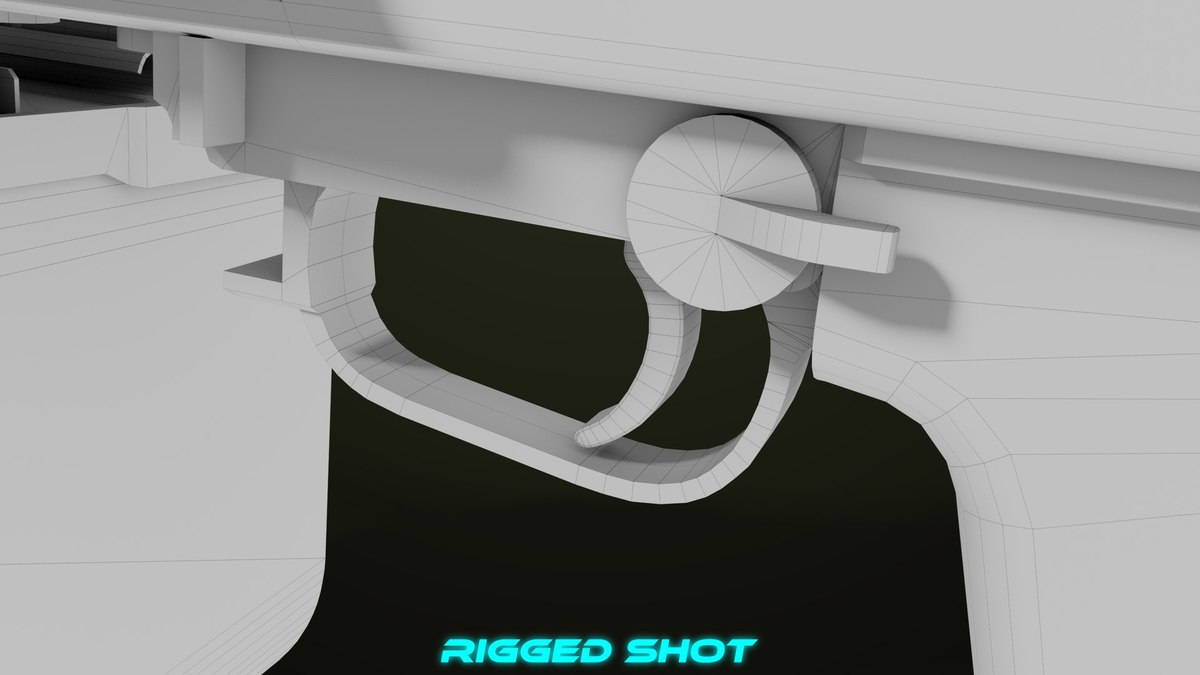 Machine Gun 11 Wood handle URP HDRP Textures