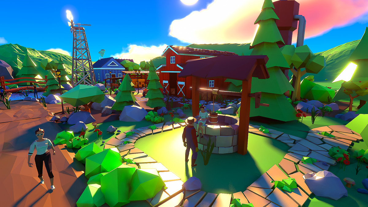 Low Poly Farm. HappyLifeville