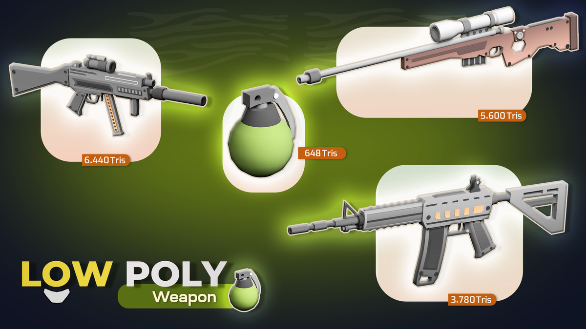 Low Poly Weapon Collection 1