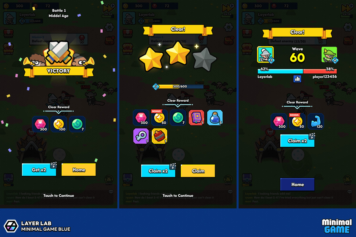 GUI Pro - Minimal Game Blue(+PSD)