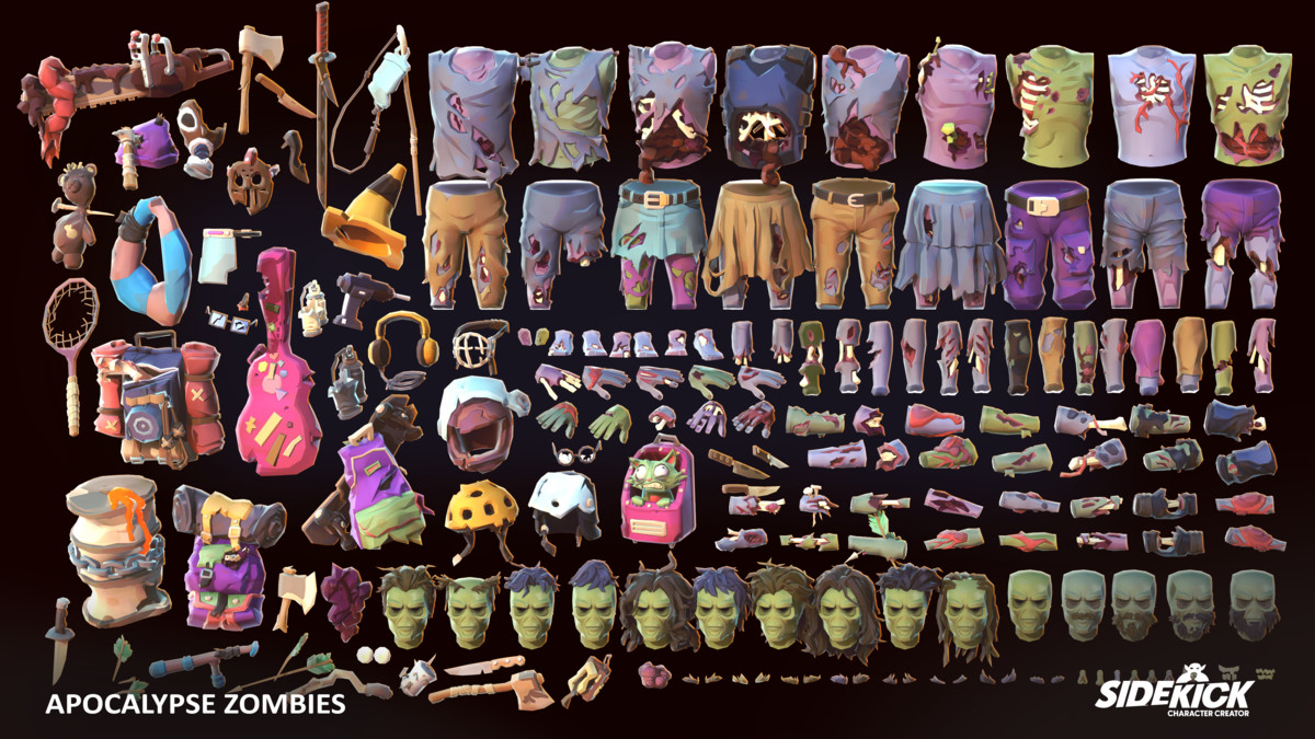 Apocalypse Zombies – Synty Sidekick Modular Characters