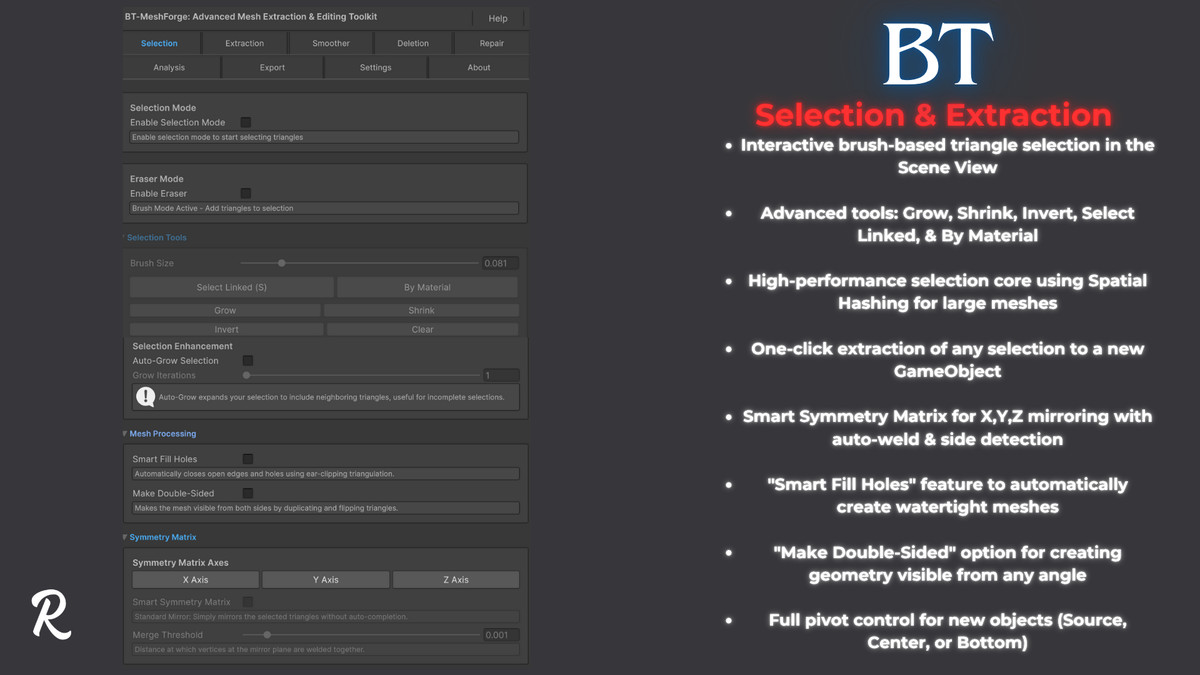 BT-MeshForge: Advanced Mesh Extraction & Editing Toolkit