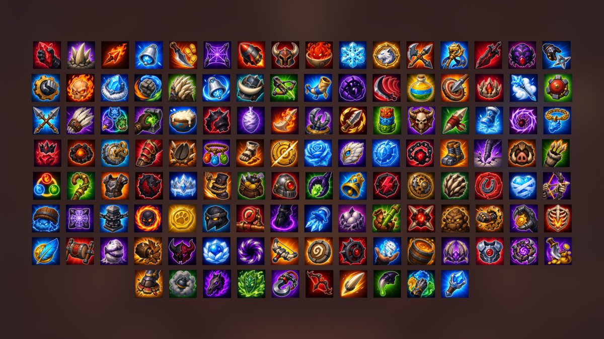 Fantasy RPG Skills Spells Abilities Combat Effects Magic Icons Pack